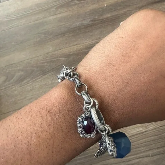 Vintage Handmade Whimysgoth Y2K Silver Chunky Charm Bracelet - Picture 4 of 8